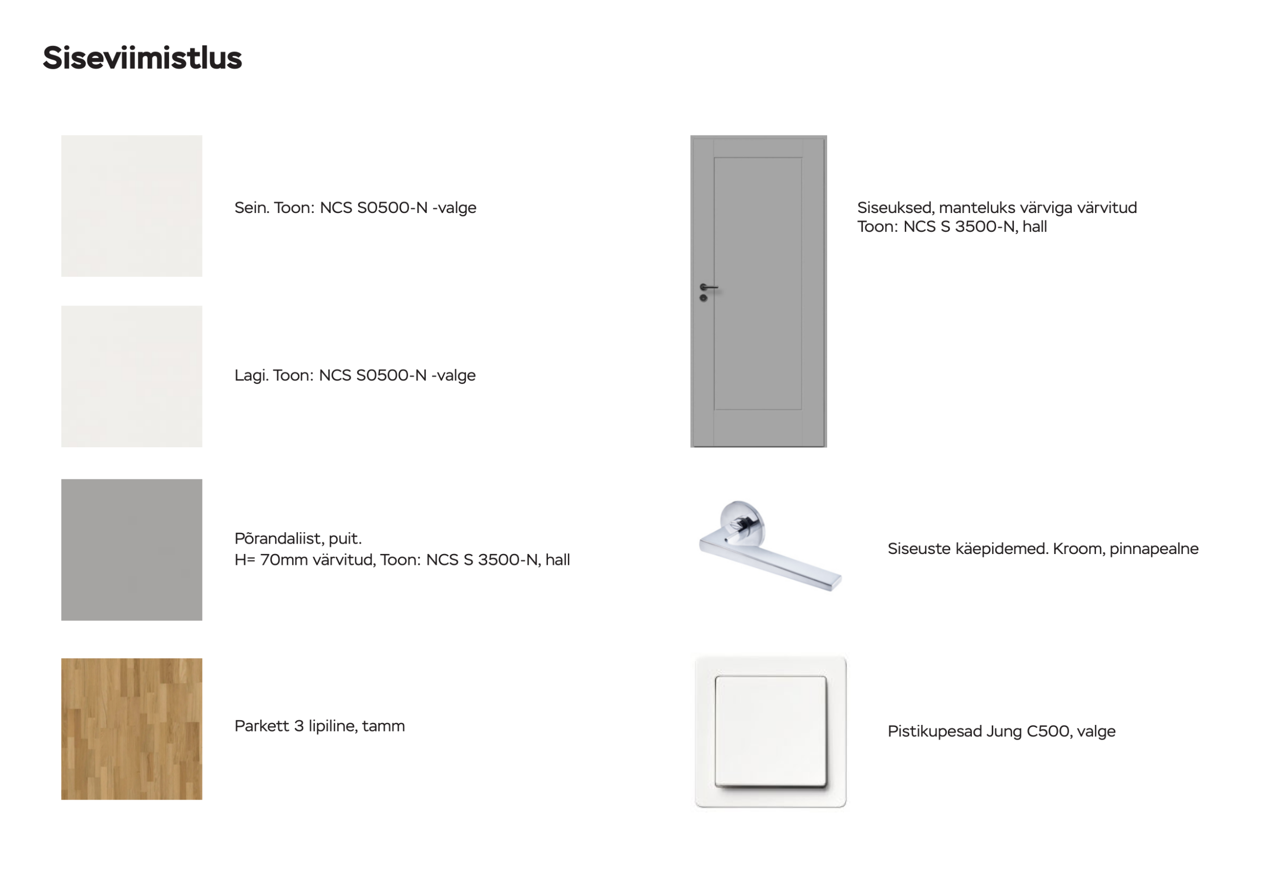 Uus-Paikuse siseviimistluspakett - eluruumid